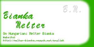 bianka melter business card